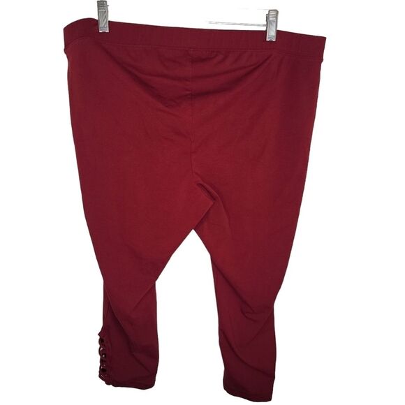 Catherines Active Capri Leggings lattice detail Size 2x - Picture 2 of 5